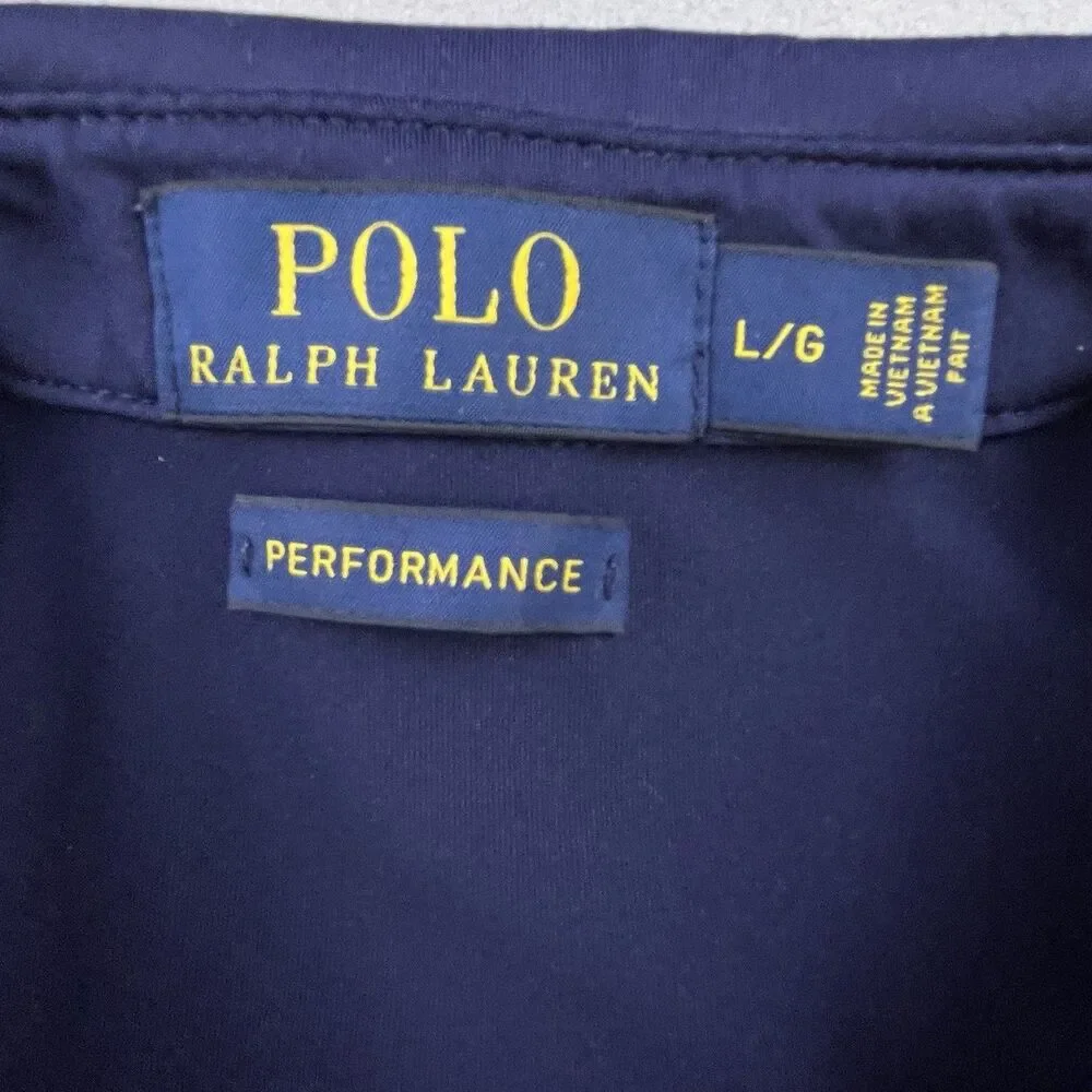 Polo Ralph Lauren Performance Polo Shirt Mens Large Blue Stretch Golf